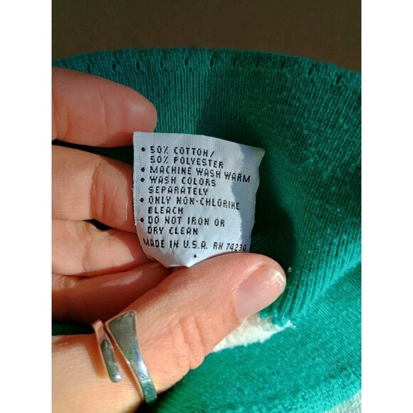 VTG Gopher Sport XL Sweatshirt Teddy Bear Collar Grandma White Crewneck USA - Picture 5 of 8